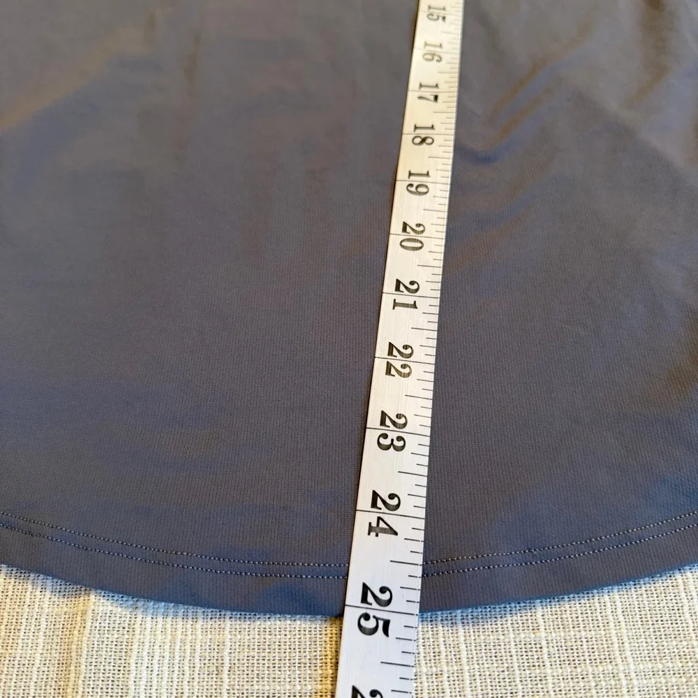 Athleta Pacifica Short Sleeve Rash Guard Gray Zip Neck Swim Top Small Petite